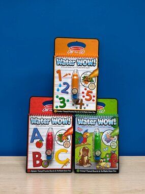 (Lot of 3 ) Water Wow Number + Alphabet + Animal Melissa & Doug On The Go